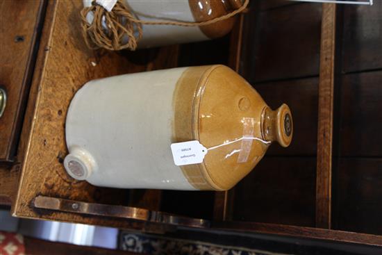 A collection of six Victorian earthenware jars, tallest 16in.